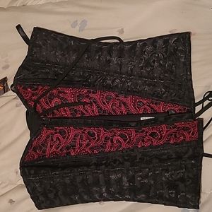 Black and red corset costume